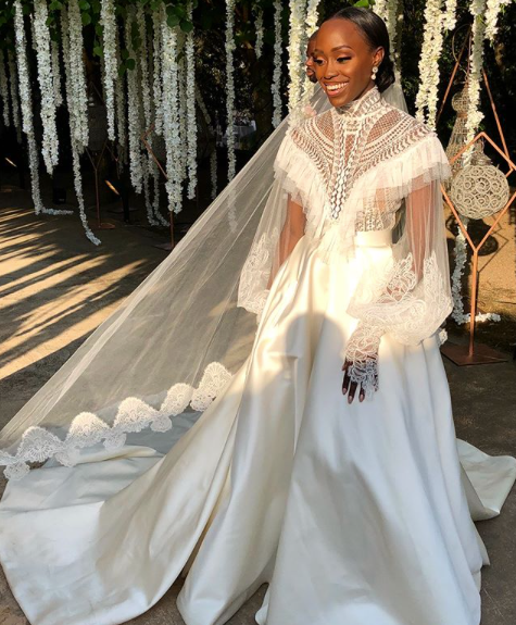 Black Wedding Moment Of The Day: This Bride's Victorian Style Gown Is A Supreme Slay
